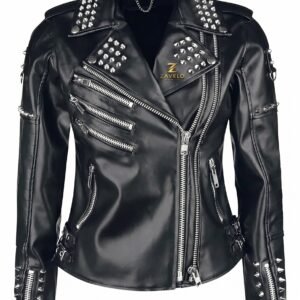 Black Studded Leather Jacket