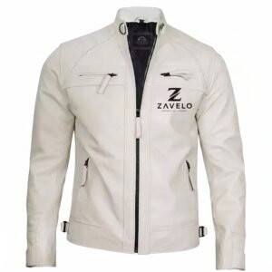 Classic Cafe Racer Biker Quilted Jacket